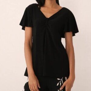 New Marallis Black Stretch Top Size Large bin 4J